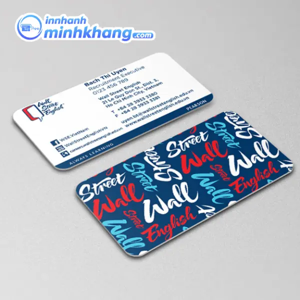 Mẫu name card được gia công bo góc, bế hình