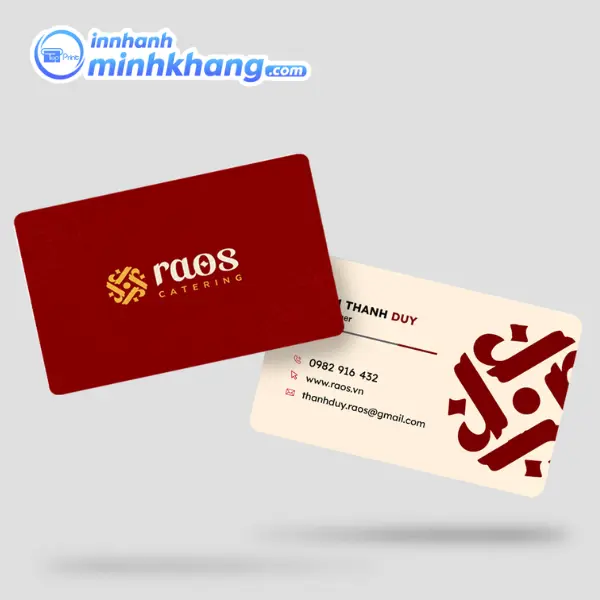 Mẫu name card được bế hình & bo góc