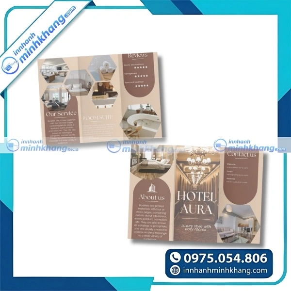 Mẫu thiết kế brochure khách sạn hiện đại chuẩn xu hướng mới