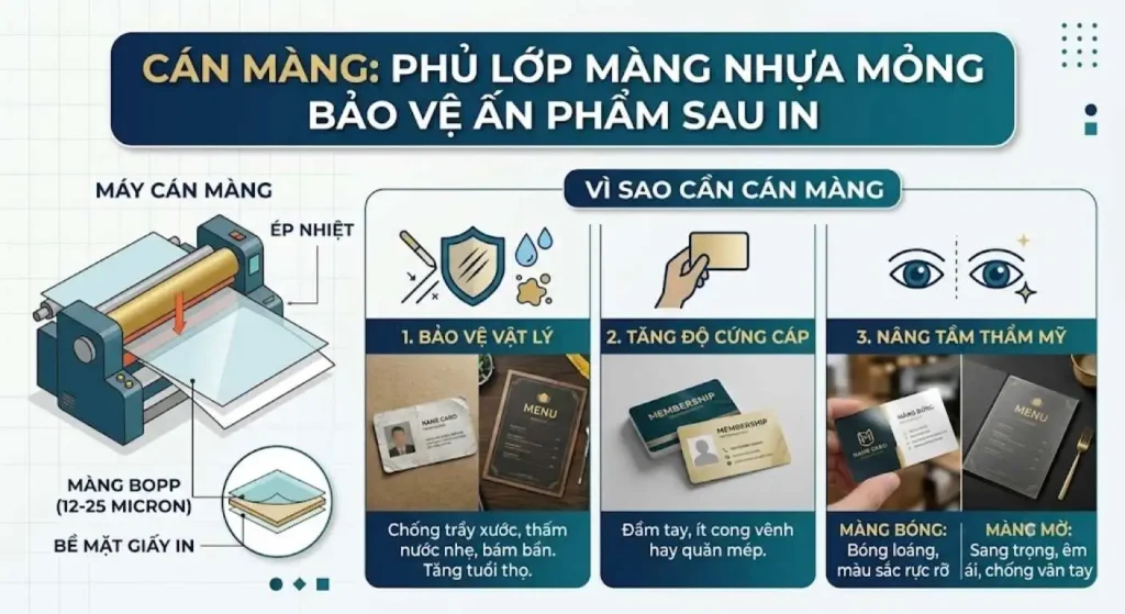 Cán màng là gì? Vì sao cần cán màng trong in ấn