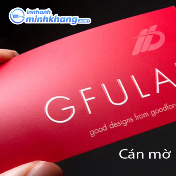 Mẫu name card được cán màng mờ