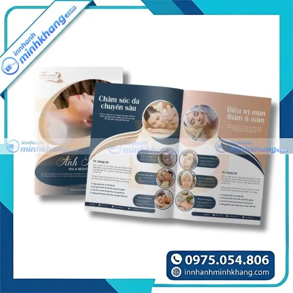 Mẫu thiết kế catalogue dịch vụ massage và thư giãn tại spa