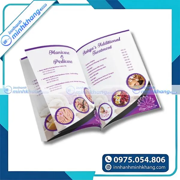 Mẫu catalogue spa cao cấp với hình ảnh chăm sóc da chuyên nghiệp