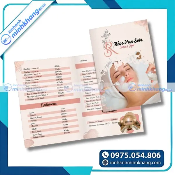 Mẫu catalogue spa thiết kế sang trọng giới thiệu dịch vụ chăm sóc sắc đẹp
