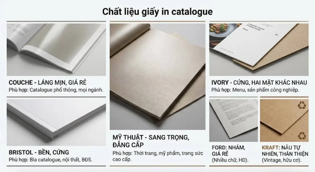 Chất liệu giấy in catalogue