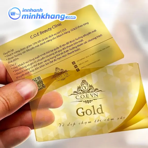 Mẫu name card làm từ nhựa PVC
