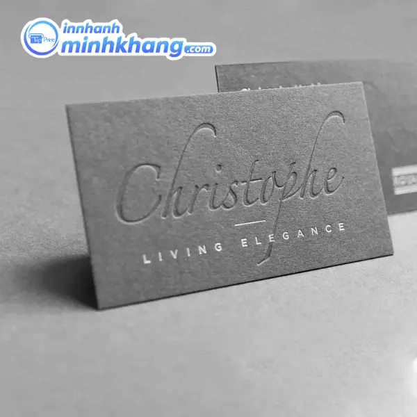Mẫu name card được gia công dập chìm