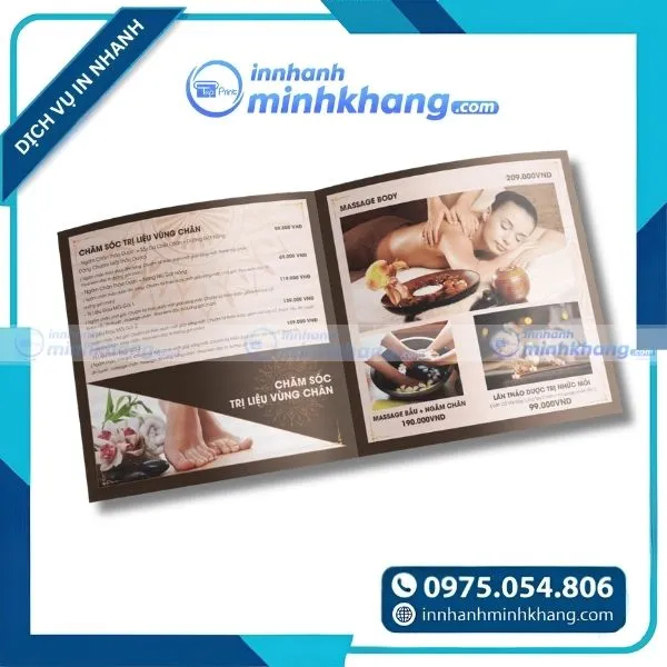 Mẫu catalogue spa với hình ảnh thư giãn