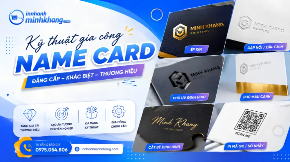 Các Kỹ Thuật Gia Công Name Card Sau Khi In