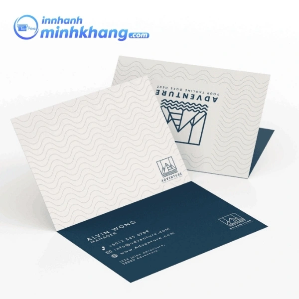 Mẫu name card gấp đôi khổ mở 180x54mm