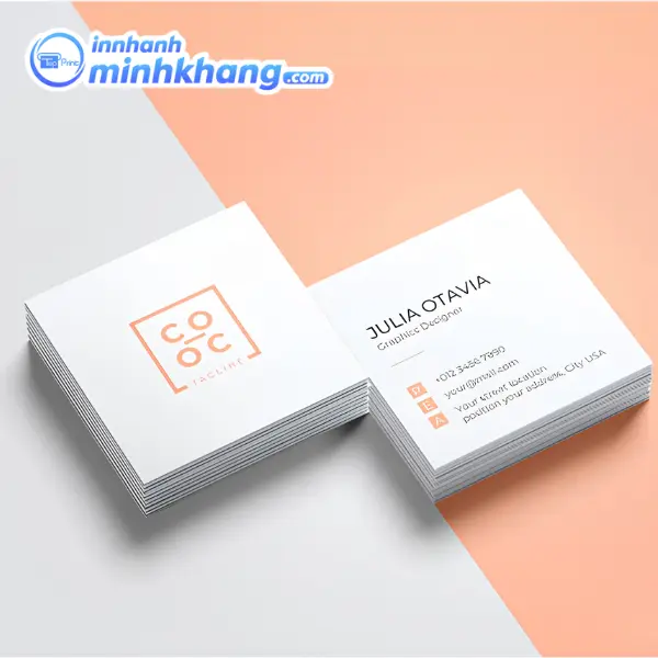 Mẫu name card vuông 54x54mm ngành thiết kế sáng tạo