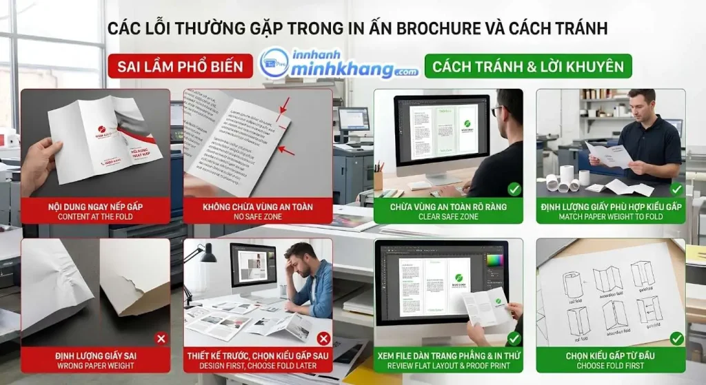Những lỗi thiết kế brochure nội dung bị che tại nếp gấp