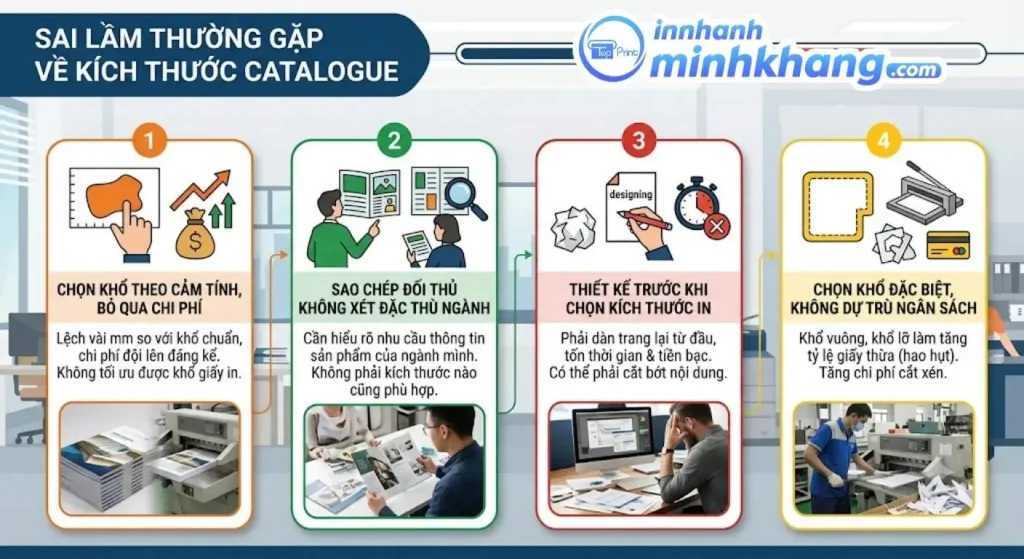 Sai lầm thường gặp về kích thước catalogue