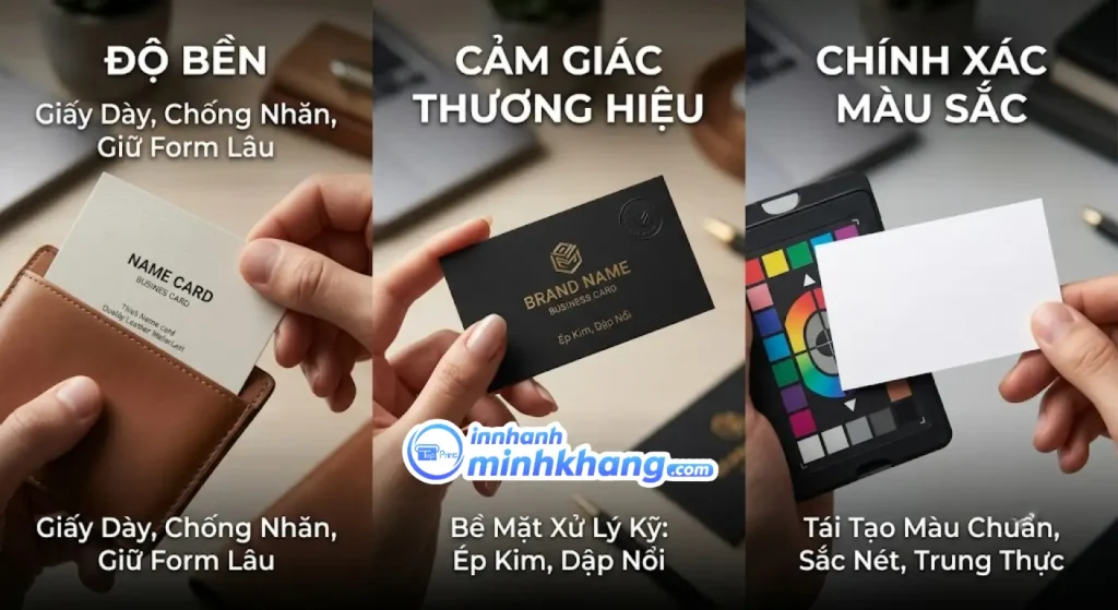 Những yếu tố mà chất liệu giấy in name card ảnh hưởng