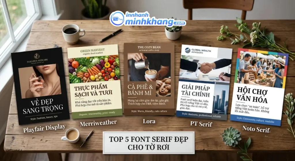 Top 5 Font Serif Đẹp Cho Tờ Rơi