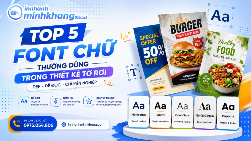 Top 5 Font Chữ Đẹp Cho Tờ Rơi Chuyên Nghiệp, Dễ Đọc