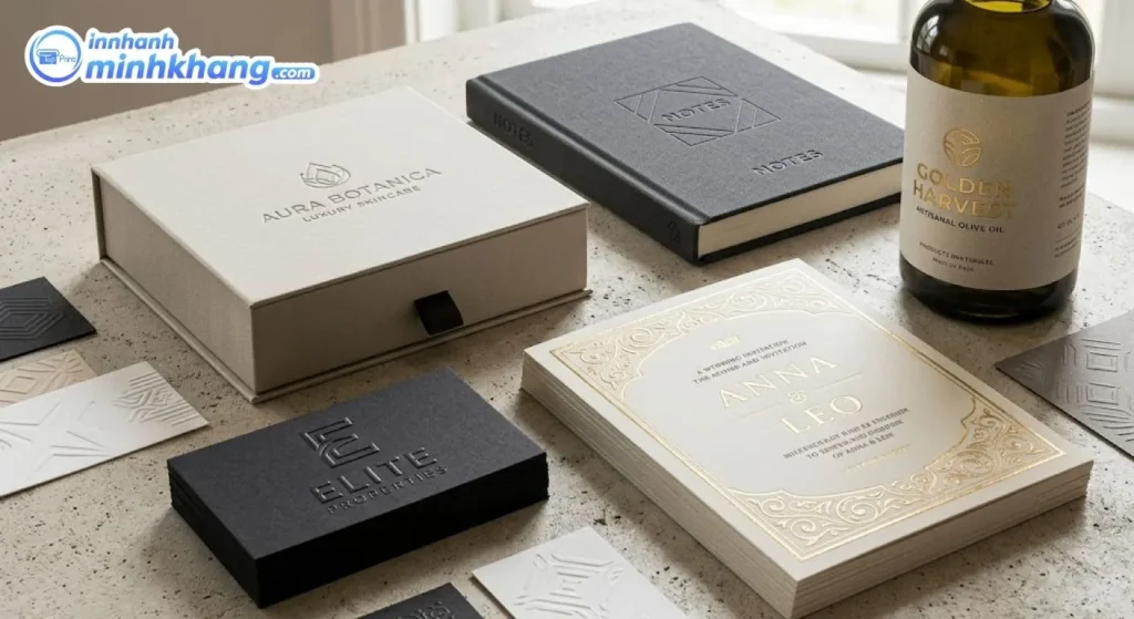 Ứng dụng in dập nổi trên các loại ấn phẩm
